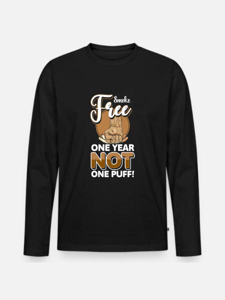 Nicotine discipline addiction - Men's Premium Organic Long Sleeve Shirt - black