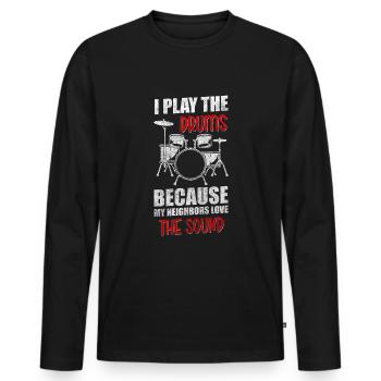 Neighbors Friendship Beer - Men's Premium Organic Long Sleeve Shirt - black - Front - Nico (187cm)