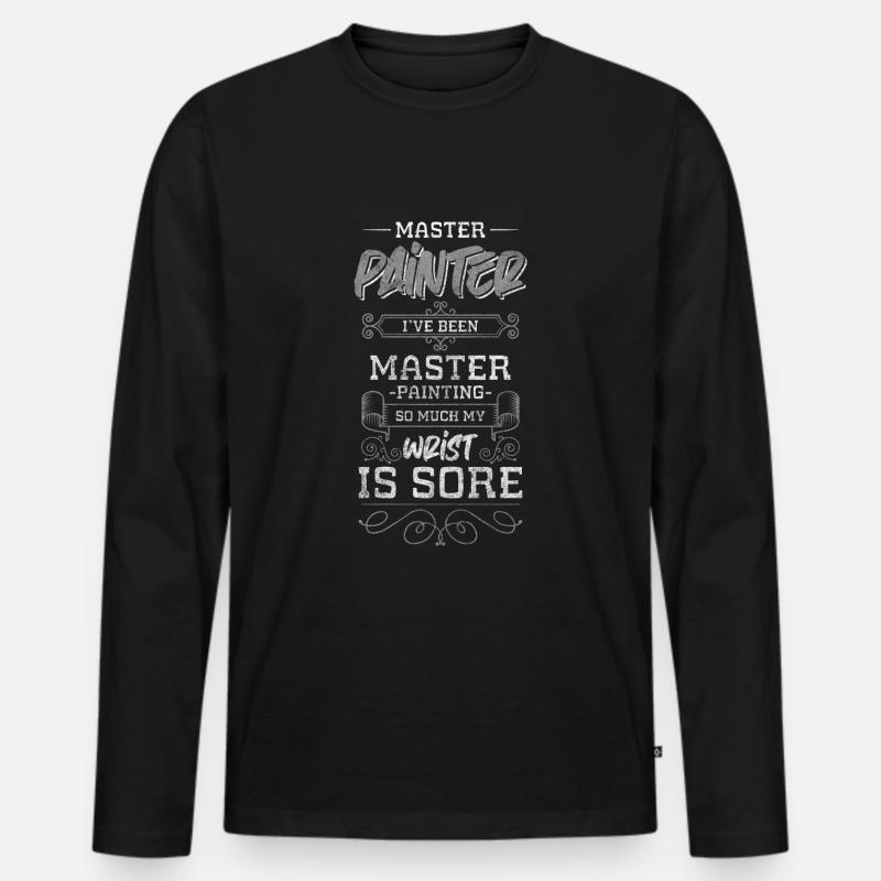 Painter Roll Paint Roll - Men's Premium Organic Long Sleeve Shirt - black