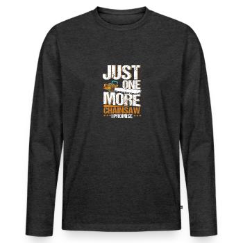 Kettensäge Baumpfleger Holzfäller - Männer Premium Bio Langarmshirt - Anthrazit meliert - Vorne - Nico (187cm)