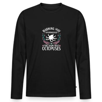 Octopus Outfit Octopus Octopus - Men's Premium Organic Long Sleeve Shirt - black - Front - Nico (187cm)