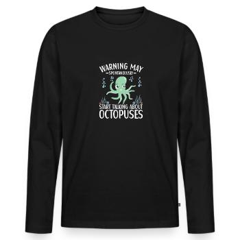 Octopus Outfit Octopus Octopus - Men's Premium Organic Long Sleeve Shirt - black - Front - Nico (187cm)