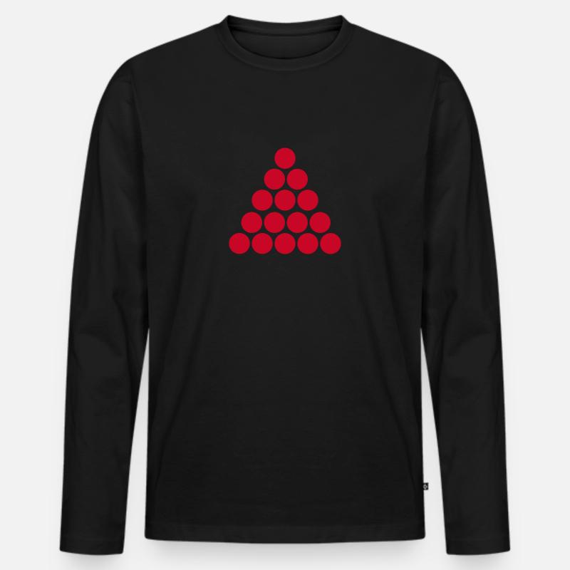 Billard snooker Billardkugel - Männer Premium Bio Langarmshirt - Schwarz