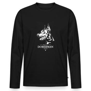 Doberman Mom Dog Dog Doberman Wilsigns - Men's Premium Organic Long Sleeve Shirt - black - Front - Nico (187cm)