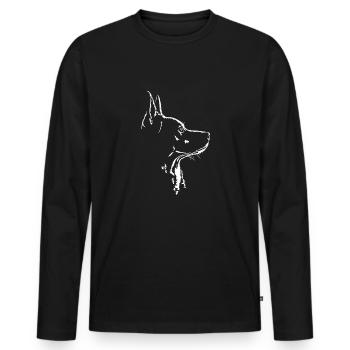 Bouvier australien chien chien chiens Wilsigns - T-shirt manches longues Premium bio Homme - noir - Devant - Nico (187cm)