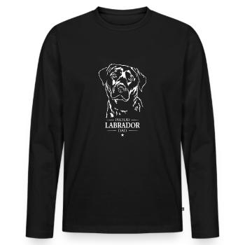 Labrador Dad Hunde Hund Labbi Wilsigns - Männer Premium Bio Langarmshirt - Schwarz - Vorne - Nico (187cm)