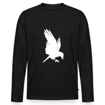 Crow Halloween - T-shirt manches longues Premium bio Homme - noir - Devant - Nico (187cm)