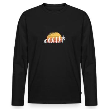 Evolution Women's Football Footballer Women Girls - Men's Premium Organic Long Sleeve Shirt - black - Front - Nico (187cm)