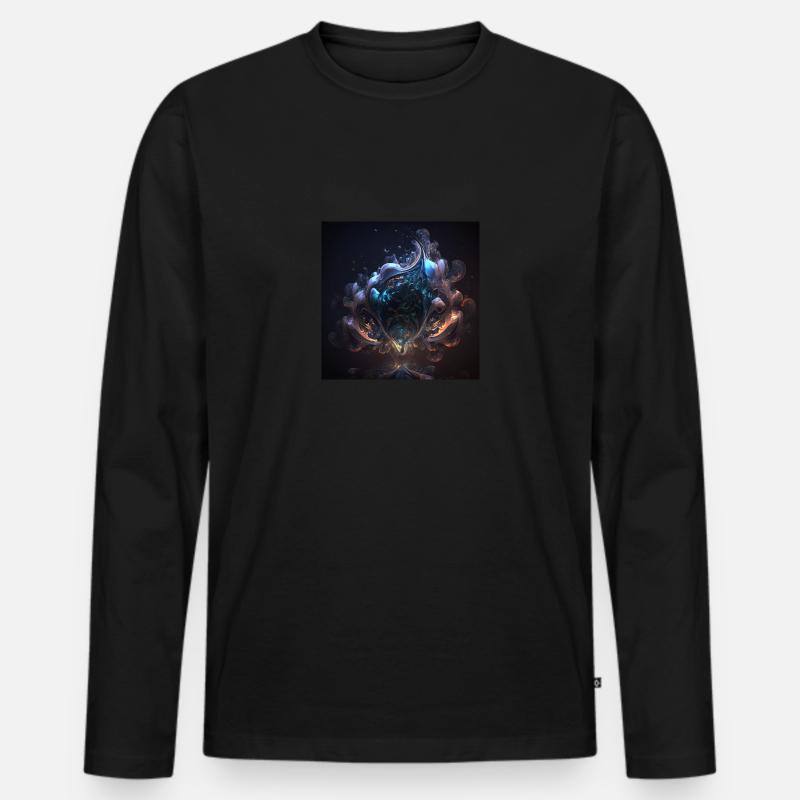 Digitale Kunst Abstract n°5 - Männer Premium Bio Langarmshirt - Schwarz