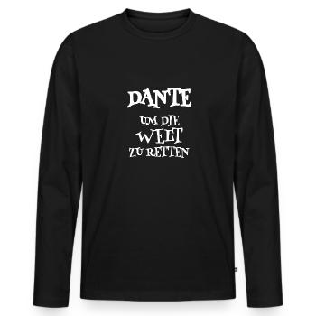 Dante comme Sauveur - T-shirt manches longues Premium bio Homme - noir - Devant - Nico (187cm)
