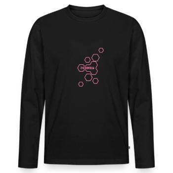 Nom Jonnes - T-shirt manches longues Premium bio Homme - noir - Devant - Nico (187cm)