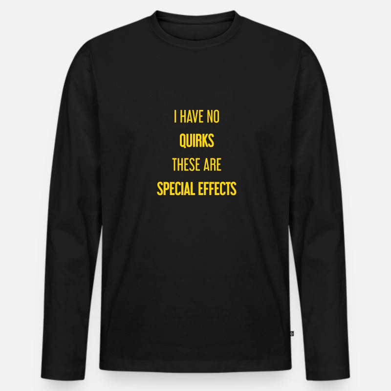 Keine Macken, nur Special Effects! - Männer Premium Bio Langarmshirt - Schwarz