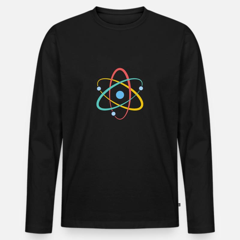 Physik Atom Physiker Geschenk - Männer Premium Bio Langarmshirt - Schwarz