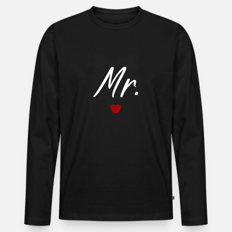 Herr - Männer Premium Bio Langarmshirt - Schwarz