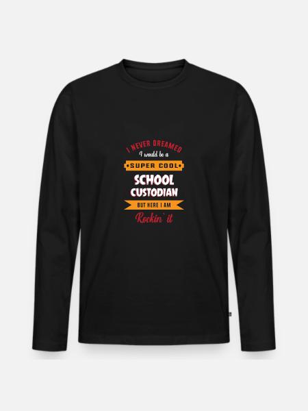 School caretaker - Men's Premium Organic Long Sleeve Shirt - black