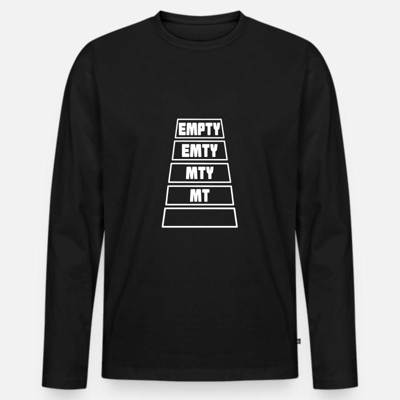 empty komplett leer - Männer Premium Bio Langarmshirt - Schwarz
