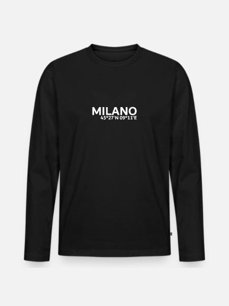 Milano coordinates - Men's Premium Organic Long Sleeve Shirt - black