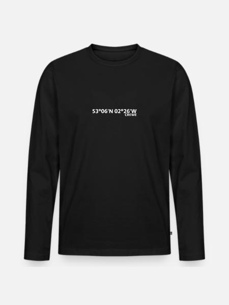 Crewe coordinates - Men's Premium Organic Long Sleeve Shirt - black
