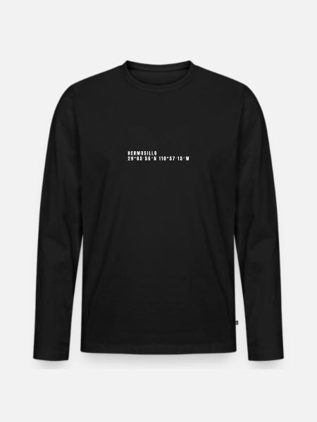 Coordonnées Sonora, Mexique - T-shirt manches longues Premium bio Homme - noir