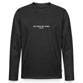 Bad Soden am Taunus, Hesse - T-shirt manches longues Premium bio Homme - anthracite chiné - Devant - Nico (187cm)