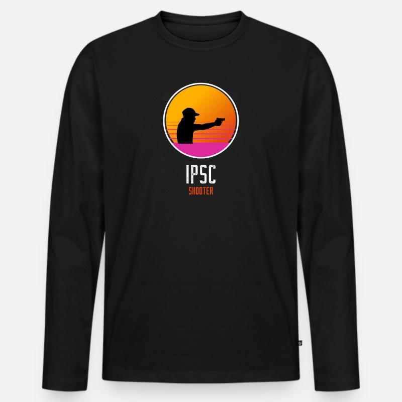 IPSC-Shooter - Männer Premium Bio Langarmshirt - Schwarz