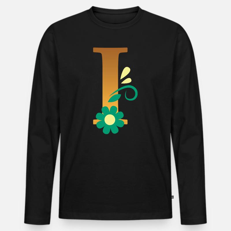 I - Männer Premium Bio Langarmshirt - Schwarz