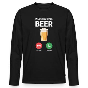 Bier Appel entrant Bière JGA Herren Männerabend - T-shirt manches longues Premium bio Homme - noir - Devant - Nico (187cm)
