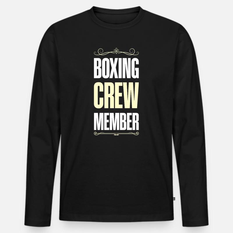Boxing Crew - Männer Premium Bio Langarmshirt - Schwarz