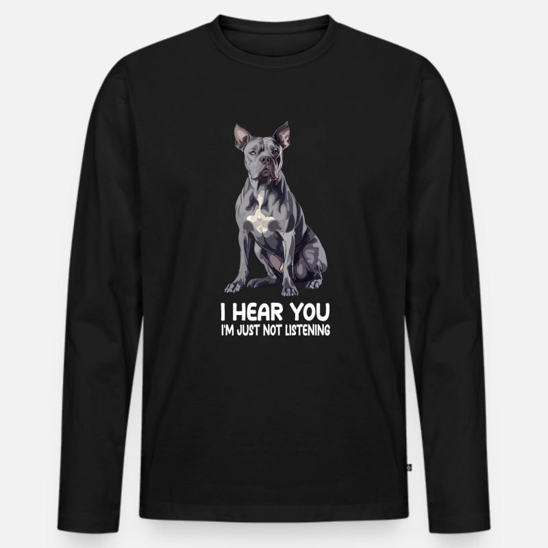 Cane Corso - Männer Premium Bio Langarmshirt - Schwarz