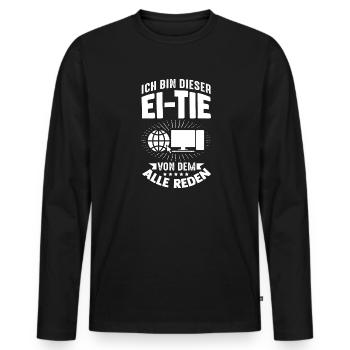 I'm that person that everyone is talking about computers - Men's Premium Organic Long Sleeve Shirt - black - Front - Nico (187cm)