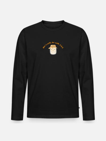 Levain - T-shirt manches longues Premium bio Homme - noir