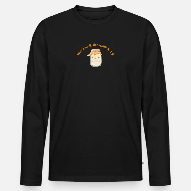 Sauerteigstarter - Männer Premium Bio Langarmshirt - Schwarz