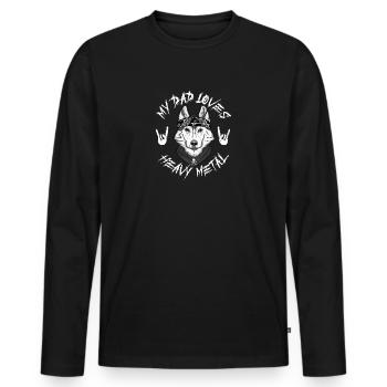 HUSKY - T-shirt manches longues Premium bio Homme - noir - Devant - Nico (187cm)