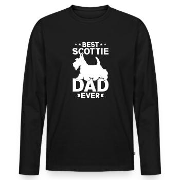 Scottish Terrier Scottie Hund - Männer Premium Bio Langarmshirt - Schwarz - Vorne - Nico (187cm)