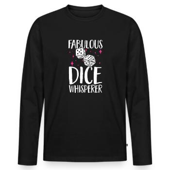 Bunco Dice Game - Men's Premium Organic Long Sleeve Shirt - black - Front - Nico (187cm)