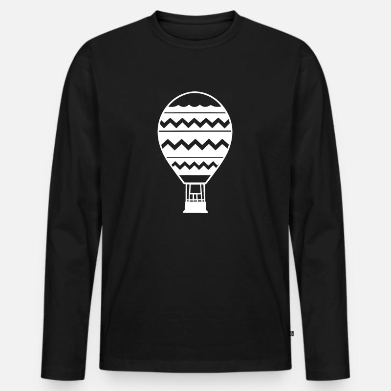 Luftballon - Männer Premium Bio Langarmshirt - Schwarz