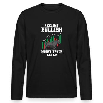 Trading Krypto Aktienmarkt Investor Day Trader - Männer Premium Bio Langarmshirt - Schwarz - Vorne - Nico (187cm)