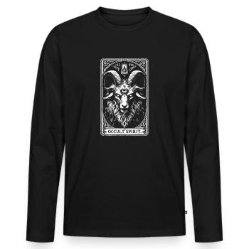 Baphomet Occult Spirit - T-shirt manches longues Premium bio Homme - noir - Devant - Nico (187cm)