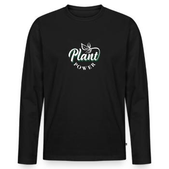 Plant Power Plants Flowers Nature Garden - Men's Premium Organic Long Sleeve Shirt - black - Front - Nico (187cm)
