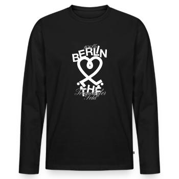 Tempelhofer Feld Skate - Männer Premium Bio Langarmshirt - Schwarz - Vorne - Nico (187cm)