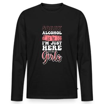 Bier Alkoholiker Säufer Alkoholfreies Bier - Männer Premium Bio Langarmshirt - Schwarz - Vorne - Nico (187cm)