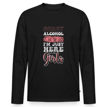 Alcohol-Free Quitting Withdrawal - Men's Premium Organic Long Sleeve Shirt - black - Front - Nico (187cm)