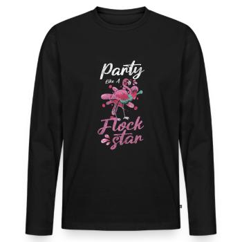 Poolparty Party Urlaub Partyzeit - Männer Premium Bio Langarmshirt - Schwarz - Vorne - Nico (187cm)