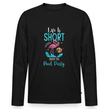 Pool Diving Recreation Water - Men's Premium Organic Long Sleeve Shirt - black - Front - Nico (187cm)