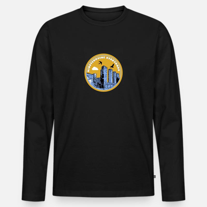 Ostthüringen Merch - Klosterruine Stadtroda - Männer Premium Bio Langarmshirt - Schwarz