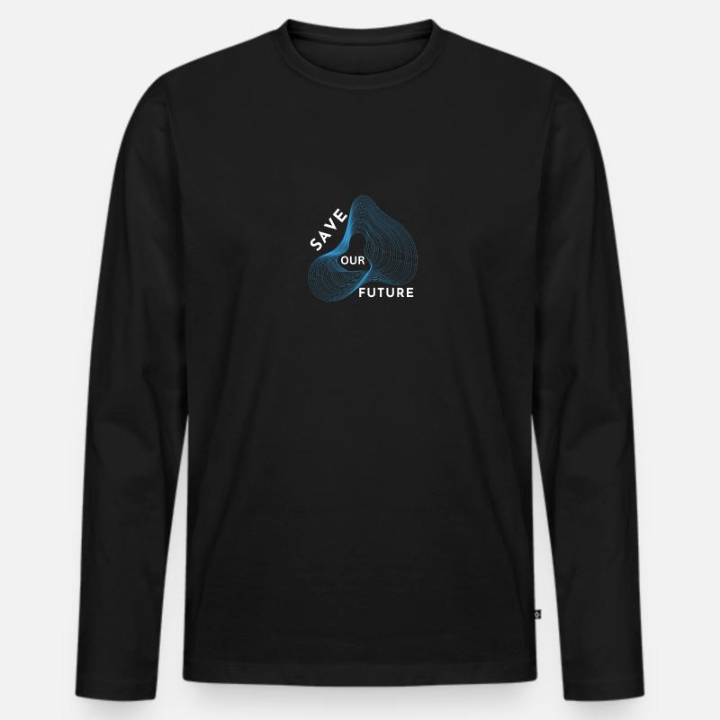 Save our FUTURE - Männer Premium Bio Langarmshirt - Schwarz