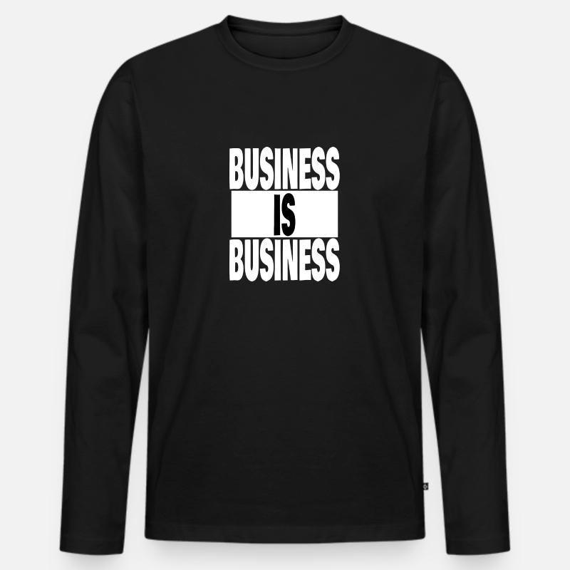Geschäft ist Geschäft - Männer Premium Bio Langarmshirt - Schwarz