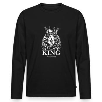 COCKER SPANIEL King Hundespruch Hunde Wilsigns - Männer Premium Bio Langarmshirt - Schwarz - Vorne - Nico (187cm)
