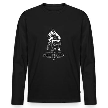 Bull Terrier, Maman Bull Terrier, Chien Wilsigns - T-shirt manches longues Premium bio Homme - noir - Devant - Nico (187cm)