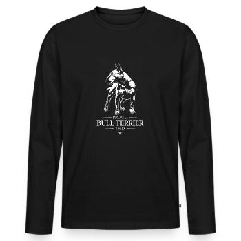 Bull Terrier Dad Bull Terrier Dog Dog Wilsigns - Men's Premium Organic Long Sleeve Shirt - black - Front - Nico (187cm)